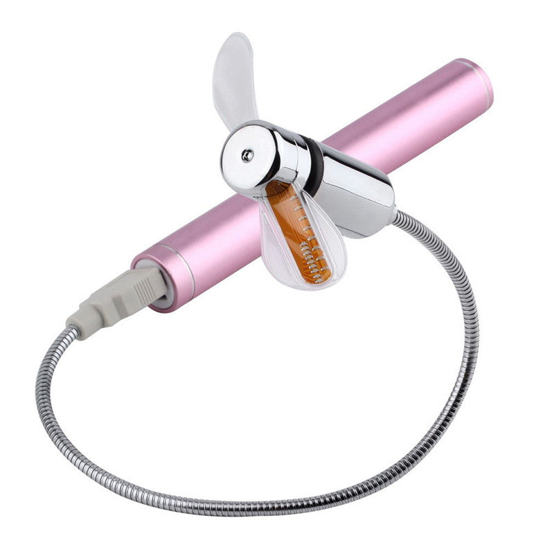 Mini ventilador USB con reloj LED