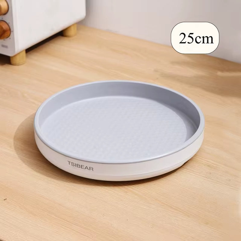 360° Rotating Spice Rack Turntable Cupboard Pantry Cabinet Organizer Non-Slip Condiment Holder Shelf Kitchen Storage Tray