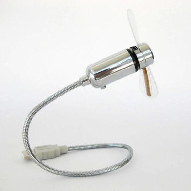 Mini ventilador USB con reloj LED