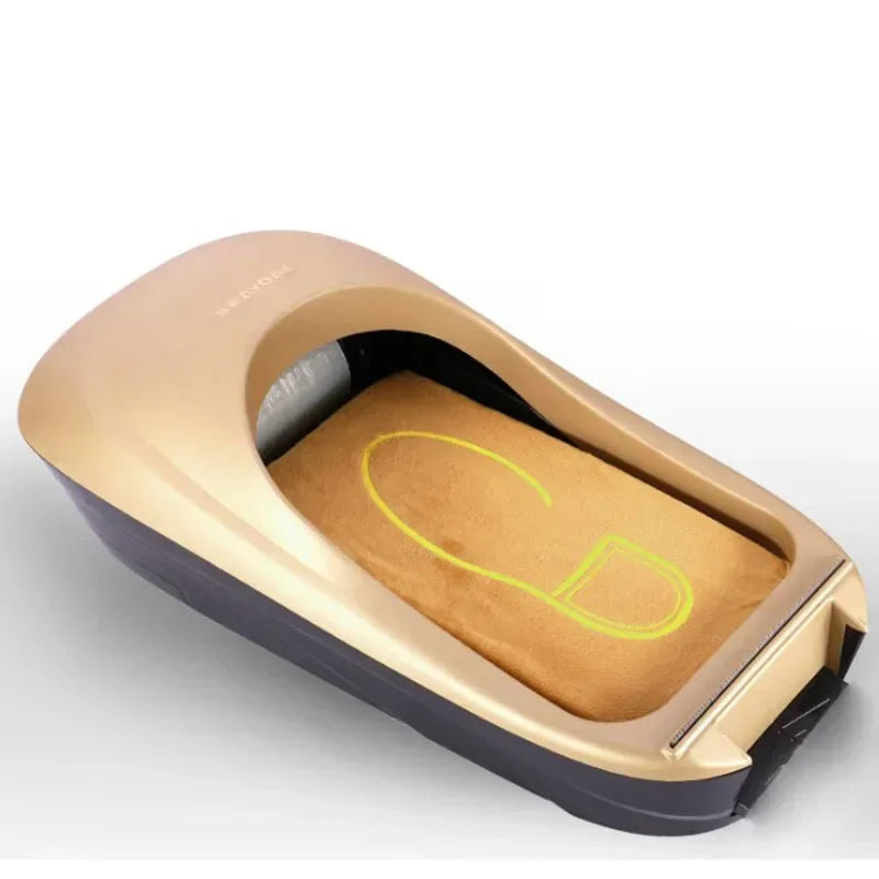 Máquina automática para cubrir zapatos, dispensador de membrana para suelas de zapatos de un solo uso, ahorro de tiempo y mano de obra. 